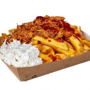 Gourmet frites met pulled pork
