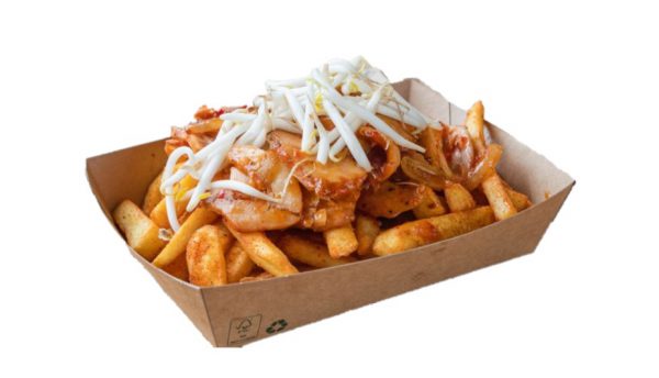 Gourmet frites met hete kip